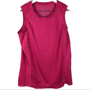 LL BEAN EUC WOMENS WORKOUT TOP SHIRT TANK TEE TSHIRT PINK RUN ATHLETIC SIZE S